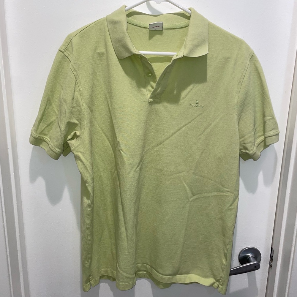 DECENIO Men's Light Green Polo Shirt